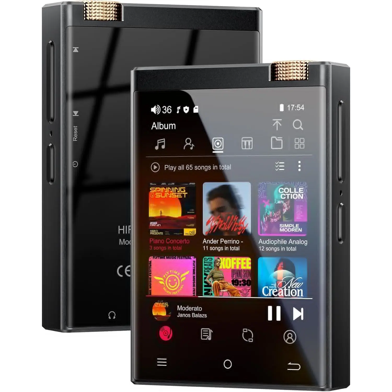 Oilsky Hi-Fi MP3 Player with Bluetooth and Wi-Fi, Lossless DSD 