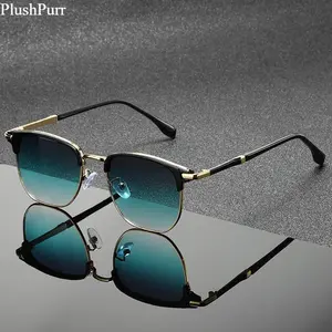 Vintage Square Sunglasses for Women & Men – Stylish Metal Frame Retro Sun Glasses, Classic Casual Eyewear