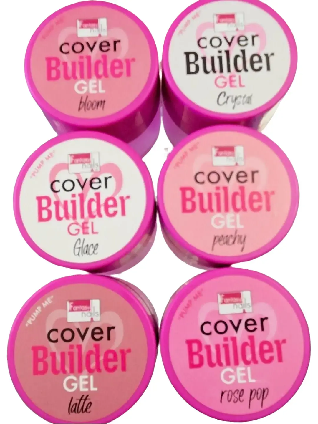 Fantasy Nails Solid Builder Gel, Professional Extension Gel for Nail Art & Shaping with Easy-Pump Dispenser, 1 fl. oz., Gel Nail Art, Builder Extension Gel