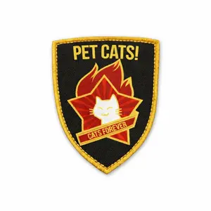 Embroidered Cute Tactical Pet Cat Patch - Removable Hook, Easy-to-Apply EDC Textile Decor, Backpack/Daily Gear Accessory, Humor-Infused Unique Gift Idea