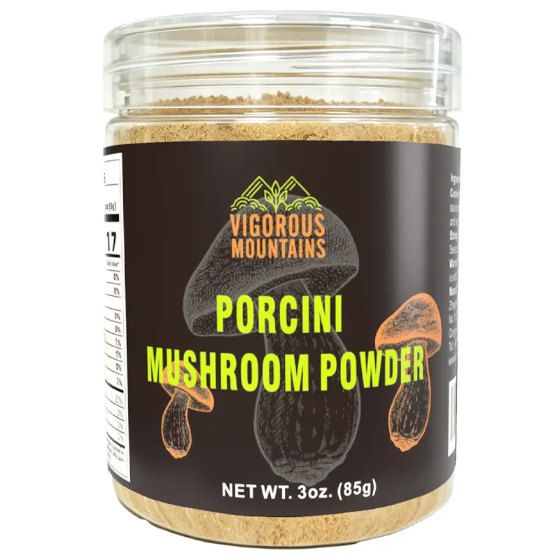 Dried Porcini Mushroom Seasoning Powder for Cooking, Salt Free Beef Broth Powdered Sauce Add Instant Flavor and Depth to All Your Favorite Dishes 3 OZ Spice