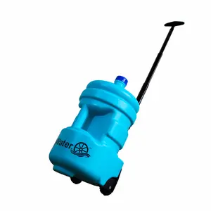 5 Gallon Rolling Water Jug – Portable Hydration Container with Built-In Wheels & Retractable Handle, BPA-Free HDPE, Easy to Roll Instead of Lift