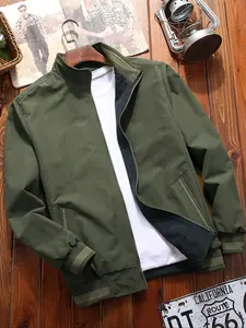 Men's Fashion Autumn Winter Jacket, Reversible Design, Metal Zipper Head, Collar Style Enhances Casual Feel, Free Movement