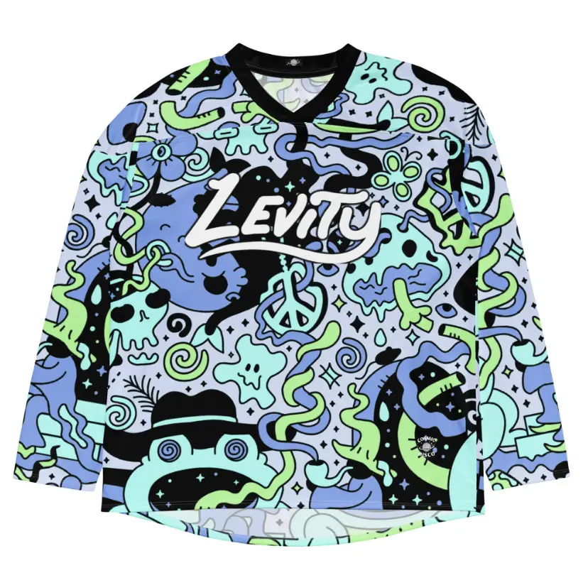 LEVITY Inspired Hockey Jersey, Psychedelic Festival Outfit, Comfy Outfit for Bass Music Lovers