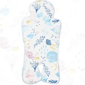 Gel Car Seat Baby Cooling Pad for Summer Breathable Stroller Cooler Pad Multifunctional Carseat Cooling Mat for Baby Child Dining Chair Safety Seat Stroller(Blue, White,Sea)