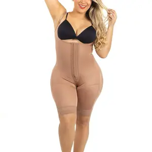 Psp005 Faja Media Piercing Fitting Body Suit for Daily Use or Post-Quantum - Mocka Color, Bidirectional Design, Comfortable Fit - Shapewear, Bodysuit