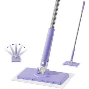 No-wash Mop, Uses Disposable Face Towel, Hands-Free Replacement, Dry and Wet Multi Surface Floor Cleaner, Bathroom Cleaning, Floor Cleaning Tool, Removable Mop