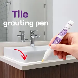 Two-In-One Tile Grout Pen, Waterproof Paint Pen, Long-Lasting Home/RV Use, Fast Drying Sealing, Effective Gap Filling, Easy Operation, Hydrophobic Sealant