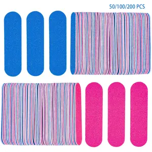 50/100/200 Pcs Disposable Dual-Sided Colorful Smoothing Nail Files, Mini Portable Compact 2 Inch Short, Essential DIY Manicure Tool Set for Home Nail Care Use, Nail Supplies