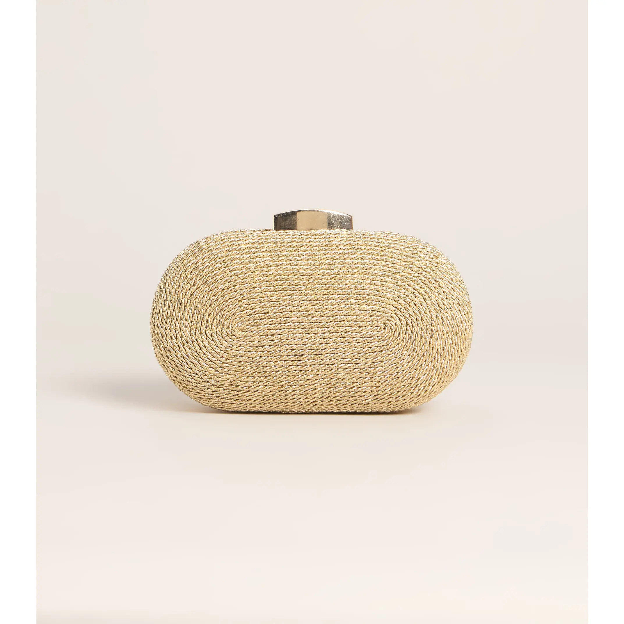 Chic Invite Metallic Rope Box Clutch