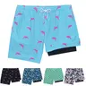 Mens Swim Trunks with Compression Liner Quick Dry Board Shorts Beach Sports Short Swimming Bathing Suits