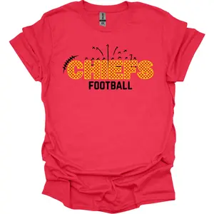 Chiefs Football DTF Graphic Tshirt, Unisex Apparel, Relaxed Fit, Soft Print, Made in the USA