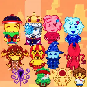 Roblox Block Tales Keychain - Telamon, Cruel King, Builderman, Shedletsky, Griefer, Hatred, Kitchen Wizard - Roblox Kawaii Keyrings Birthday Gifts – Cute Acrylic Keychain Charms, Perfect Gift for Fans & Collectors