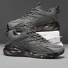 Men's Casual Sporty Lace-Up Shoes, Fashionable Outdoor Athletic Trendy Walking Sneaker Sports Sneakers, New Versatile Low Top Men's Shoes for All Seasons, Solid Color Sneakers, Stylish Sneakers, Footwear Fashion Athletic
