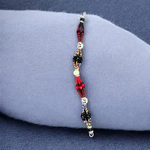 Muerto 7 Color Pulvera Santeria Elegua Beaded Bracelet with Colorful Beads and Unique Design Cultural Accessories 8 Inch Bracelet