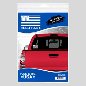 HOLD FAST Flag Logo Vinyl Car Sticker, Automotive Car Accessories, Durable Truck Decals for Vehicle Exterior
