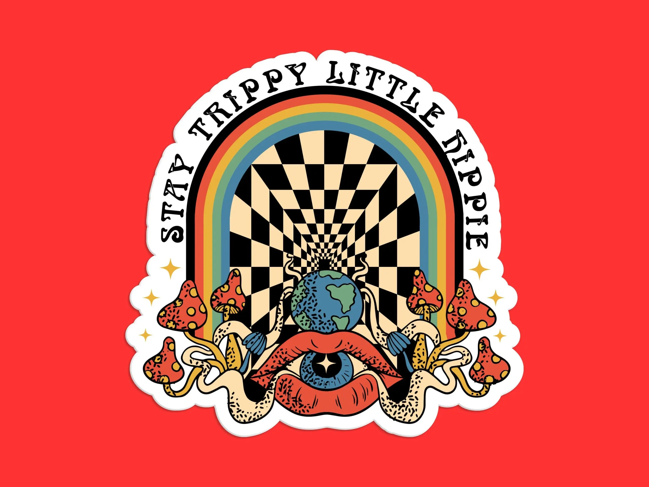 Stay Trippy Little Hippie Sticker