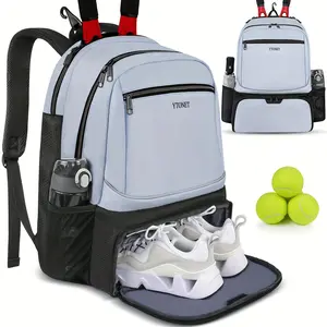 Waterproof Tennis Badminton Backpack - Large Capacity with Insulated Pocket and Ventilated Shoe Compartment - 1-2 Racket Storage Sports Bag for Men Women, Men's Gifts, Valentine's Day Gifts
