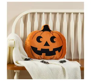 Glitzhome 16"L Fall & Halloween Double Sided Pumpkin Pillow