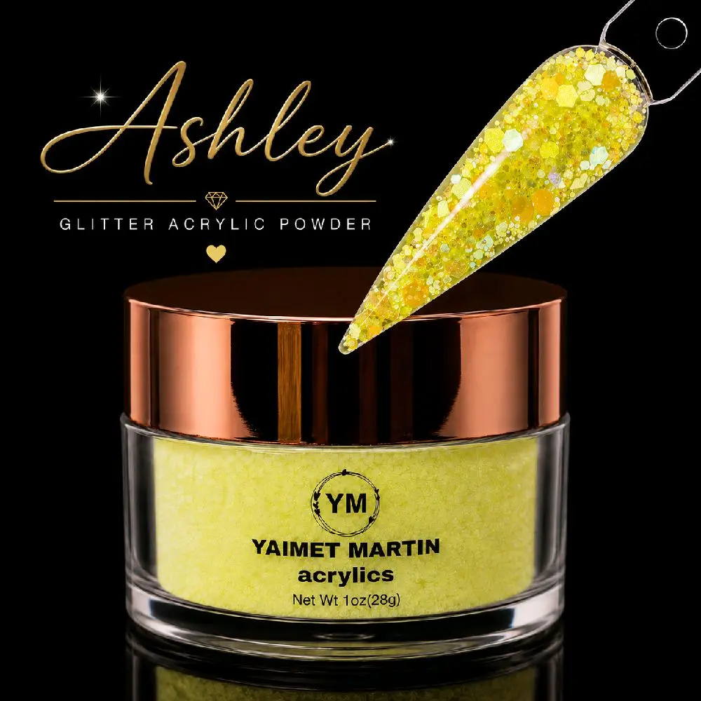 Ashley Glitter Acrylic Powder, 1 oz