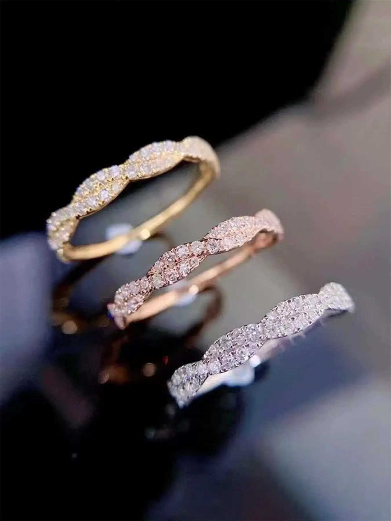 Women's Elegant Twist Design Artificial Zircon Decor Ring, Exquisite Trendy Engagement Ring, Promise Ring, Chic Gorgeous Jewelry As Anniversary Weddin