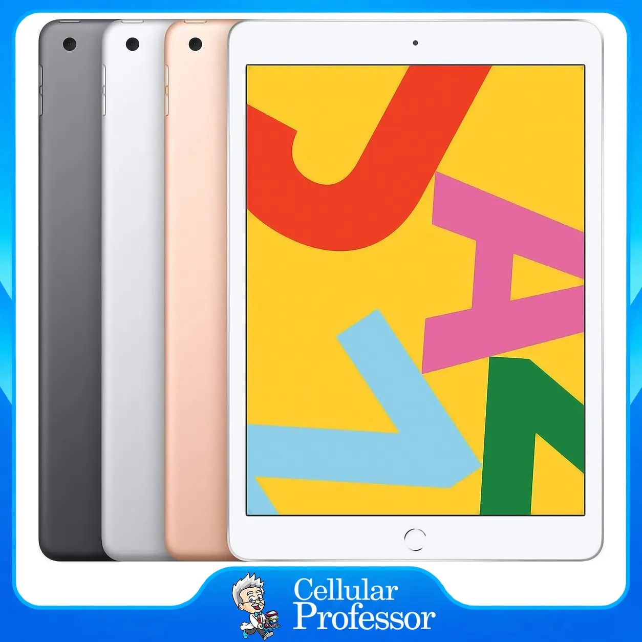Refurbished Apple iPad 7 (2019) 10.2" 32GB 128GB (WiFi or Cellular) Space Gray Silver Gold - Acceptable