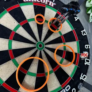 4pcs Dart Practice Ring Target Aid Ring for Dartboards Training Ring Auxiliary Target Ring Improve Accuracy Practice Tool for Dart Players, Darts Gear, Fits Most Dartboards Easy to Attach Home Game Room Bar Club Use Beginners to Advanced Players