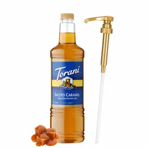 Torani Sugar Free Salted Caramel Syrup 1 Liter Bottle with Pump