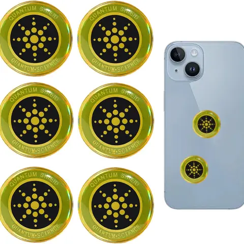 EMF Protection Stickers - Quantum Shield for Phone,Airpods, Fridge, and Laptop-96.43% Less Mobile RadiationElectronic Accessories EMFProtectionStickers Gold/Silver forDevices Smartphone Cellphone Cover Cases ProtectiveCasing