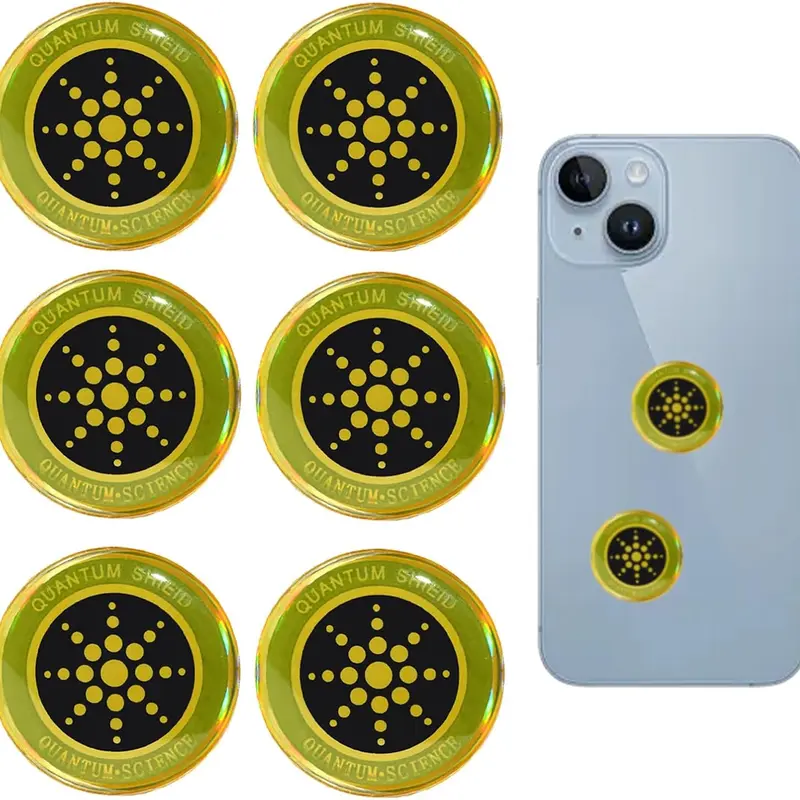 EMF Protection Stickers - Quantum Shield for Phone,Airpods, Fridge, and Laptop-96.43% Less Mobile RadiationElectronic Accessories EMFProtectionStickers Gold/Silver forDevices Smartphone Cellphone Cover Cases ProtectiveCasing