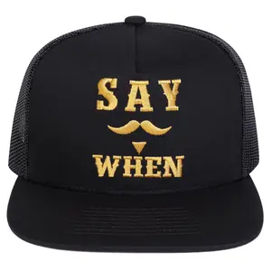 “Say When "3D Printed Embroidered Retro | Western Hip Hop Style Adjustable Hip Hop Hat surf hats Casual Outfits Cap Flat Hat
