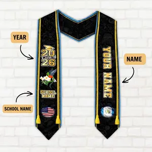 Customized Guatemala Graduation Stole, Guatemalan American Flag Graduation Sash 2026