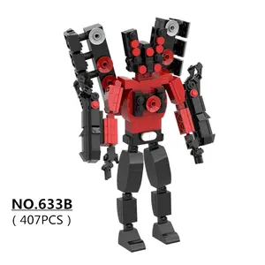 407pcs/set New Skibidi Toilet Updated Speaker Man Building Blocks DIY Titan Mecha MOC Bricks Model Toys For Kids Christmas Gifts Bricker Build Sets