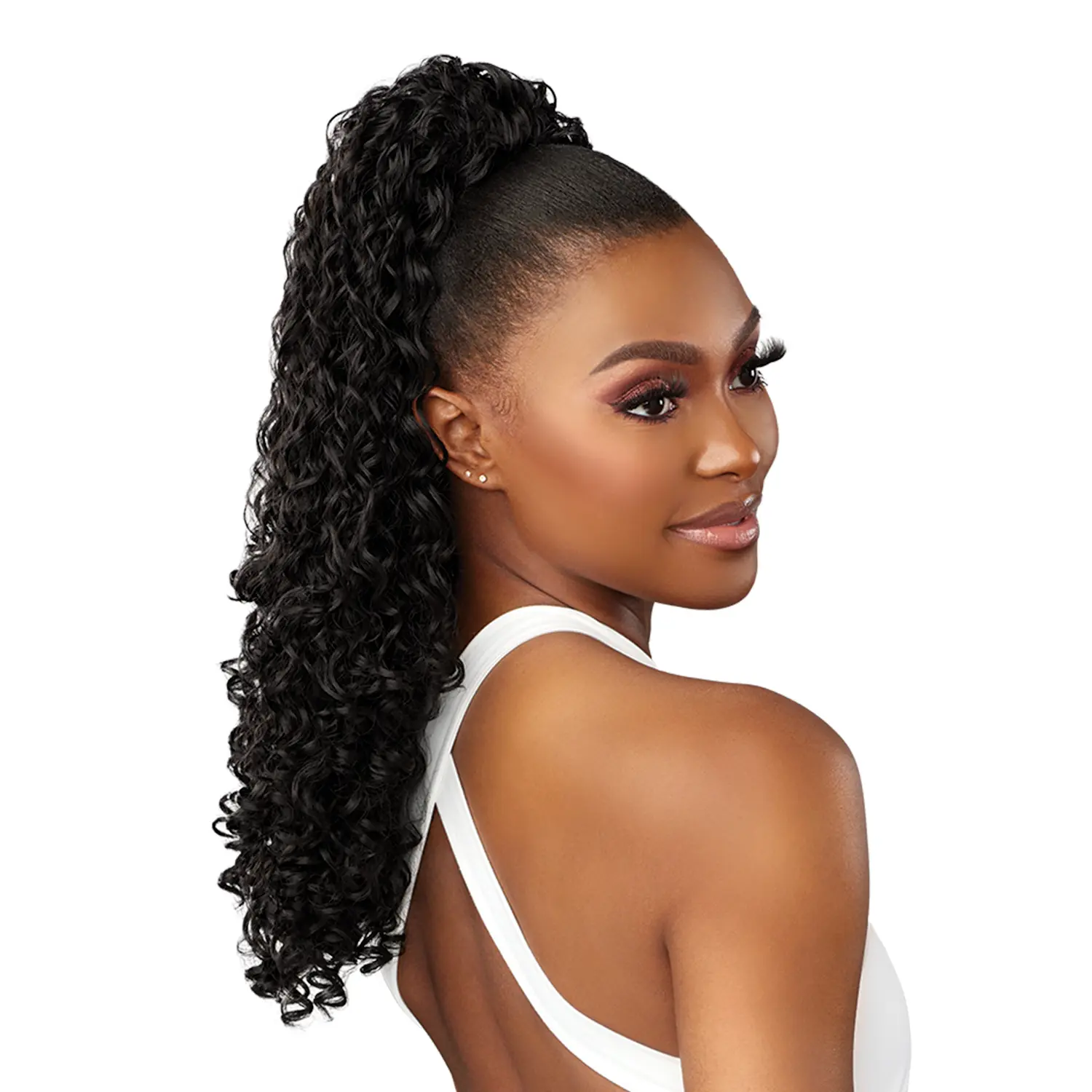 Sensationnel Lulu Pony Sana Ponytail Extension - Synthetic Clip Hairpiece, Quick Drawstring, Sleek Straight, Tangle-Free Low Shed Extensions & Pieces, Quick Drawstring Ponytail Synthetic Extensions & Pieces