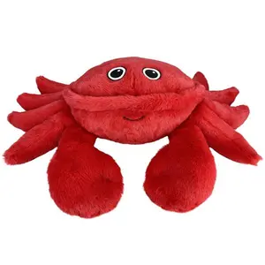 212 MAIN 24 in. Jumbo Plush Crab-Shape Dog Toy - Ultra-Plush, Squeaky, Durable Pet Supply for Dogs (Hours of Engaging Play)
