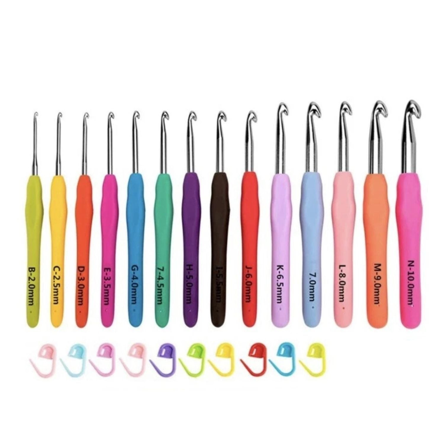 Home Collection 14-Piece Crochet Hooks Set 2mm–10mm