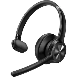 Trucker  Headset,  Headset with Mic for Work, V5.2  Headphones with AI Noise Cancelling Microphone, 60H , -Ear Headphones for Call Center, Office, Drivers