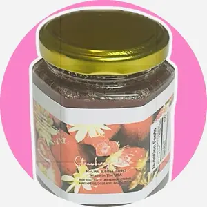 Strawberry JAM - All Natural Ingredients, Sweet Flavor, Mini Spread, 8.6oz, Made in USA, No Additives