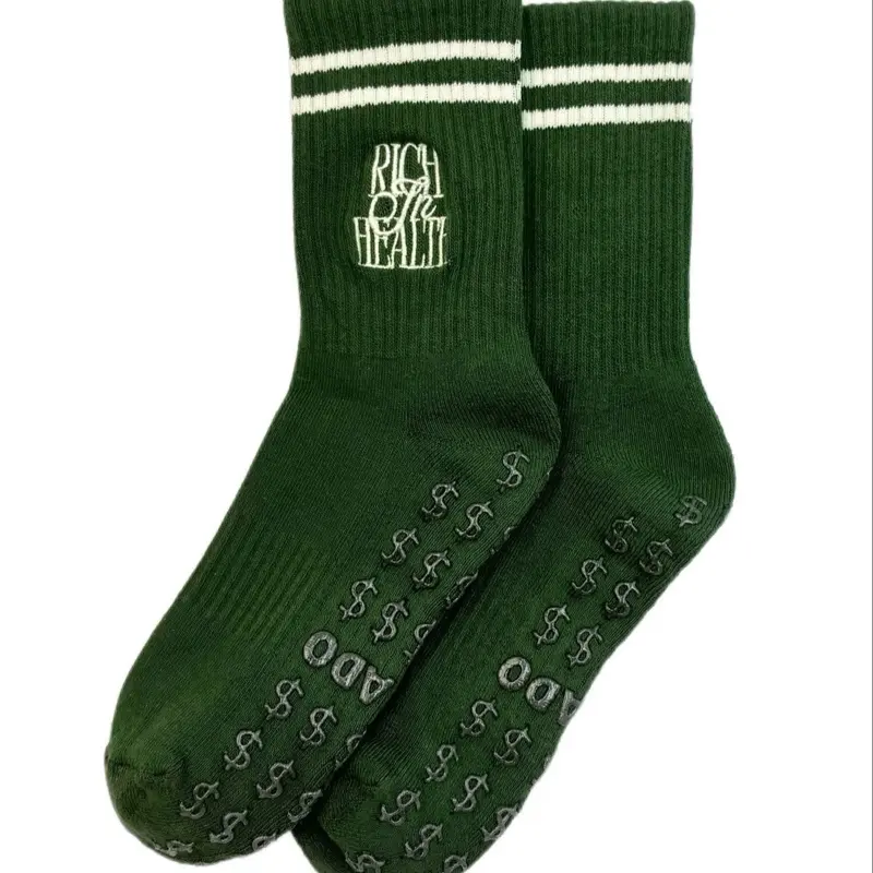 Sanado Cotton Pilates Reformer Grip Socks- “Rich in Health” Non-Slip Performance Fit