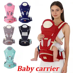 Multicolor Baby Carrier for Newborns to Toddlers, Ergonomic M Position, Adjustable and Detachable Hip Seat, Hands Free Carrier, Suitable for 7-45 Lbs