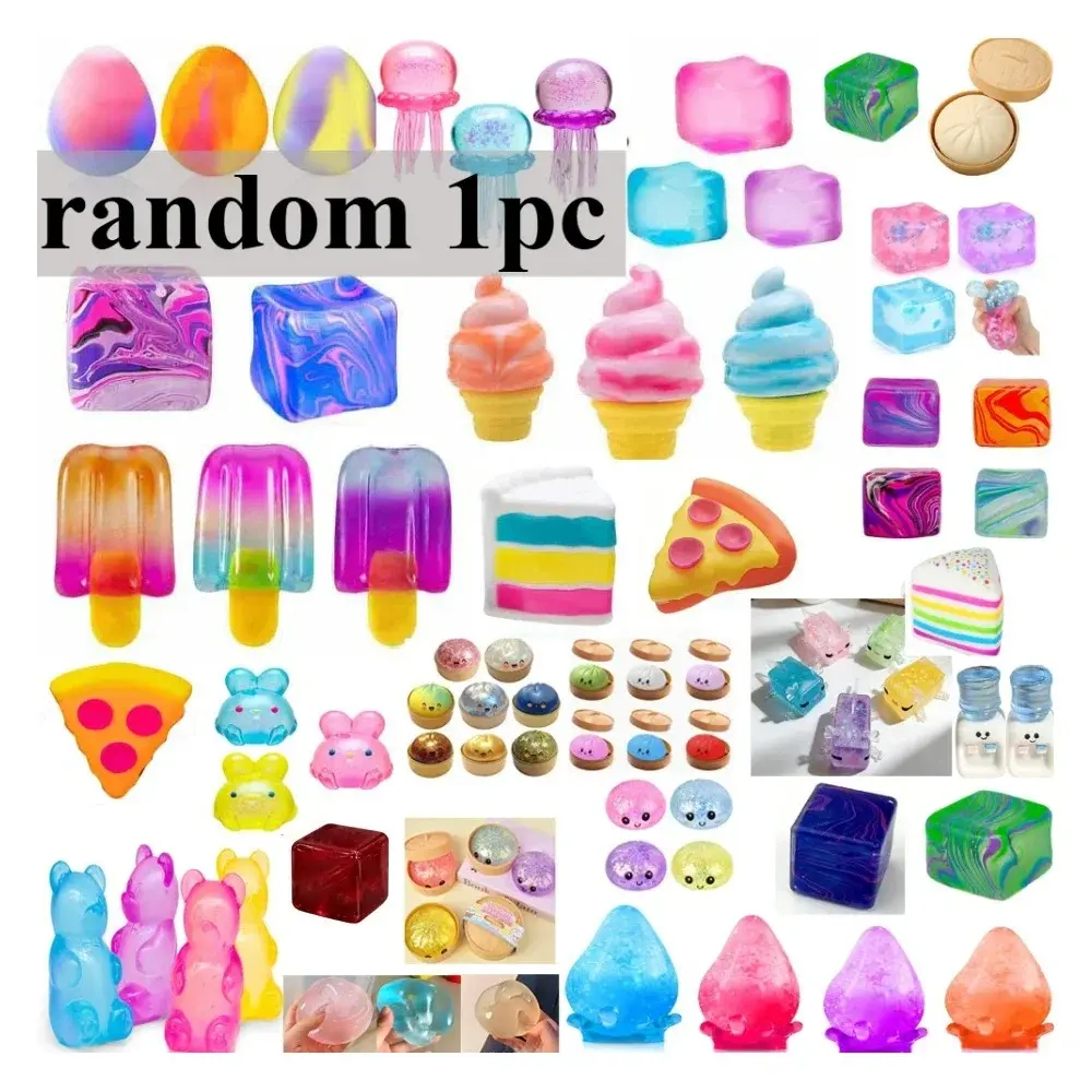 Assorted Squishy Figures Blind Box Surprise Toy - Slow Rising Soft Fidget Stress Relief Toy Featuring Moai Head, Panda, Rabbit
