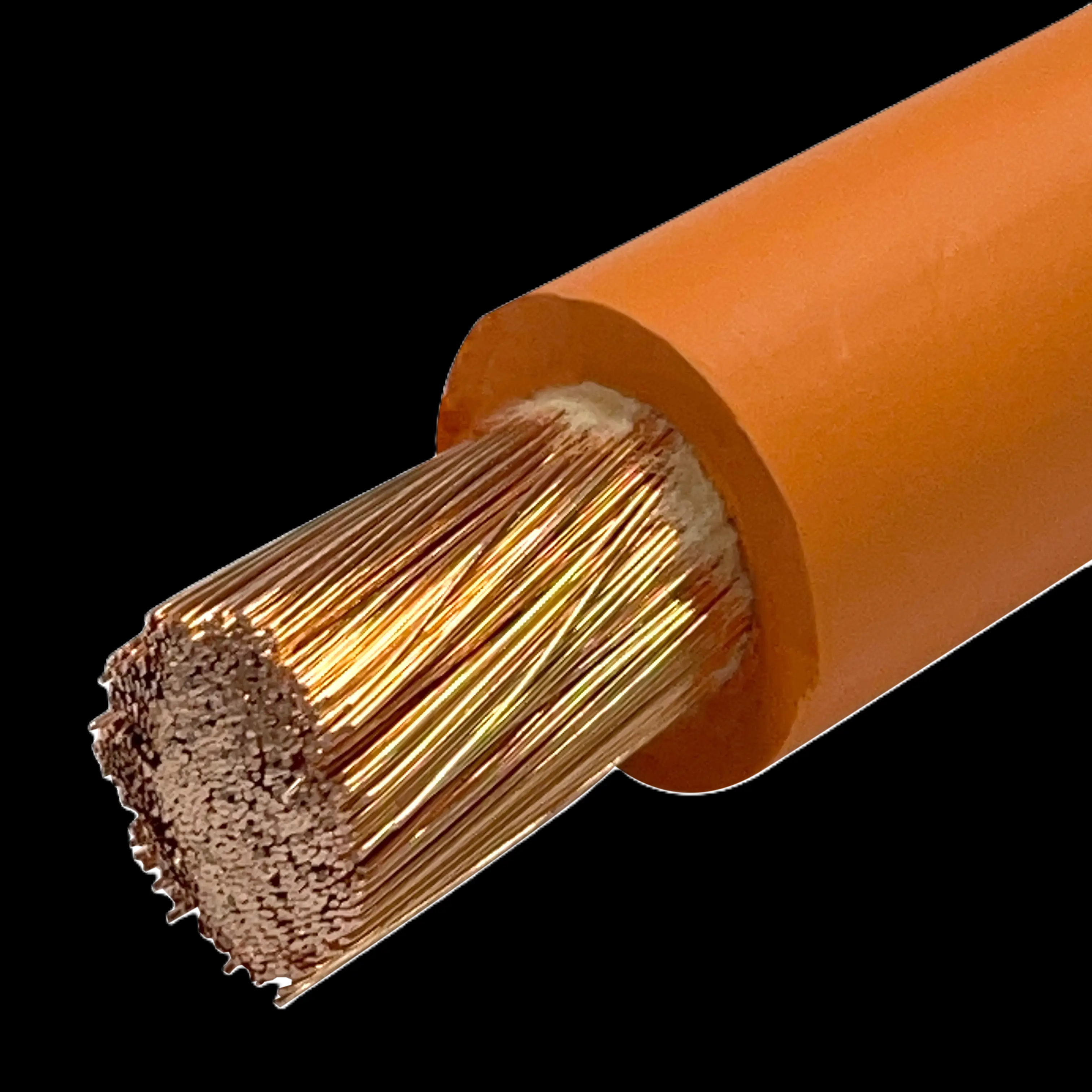 #1/0 SECTION (SOLD BY FT) ORANGE WELDING CABLE "USA FLEX