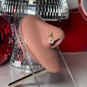 Starry Nose Ring surgical steel 20 gauge dangling nose ring for women