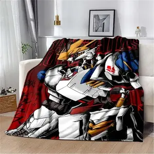 Gundam Anime Cartoon Throw Blanket Flannel 48 Style Soft Warm Cozy Blanket Flannel For Bedroom Living Room Sofa Bed Travel Camping Gift For Kids Teens Adults