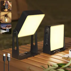 Portable LED Camping Light, 3 Modes,Rechargeable 4000mAh Dimmable Camping Lantern with 360° Rotatable Stand, 2-in-1 Flashlight Emergency Camping Lamp for Home Power Outages, Outdoor Hiking,Hurricane