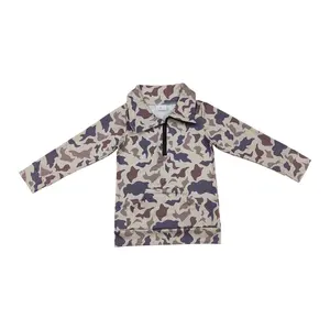 hunting camo long sleeve kids zipper pullover Casual Jacket