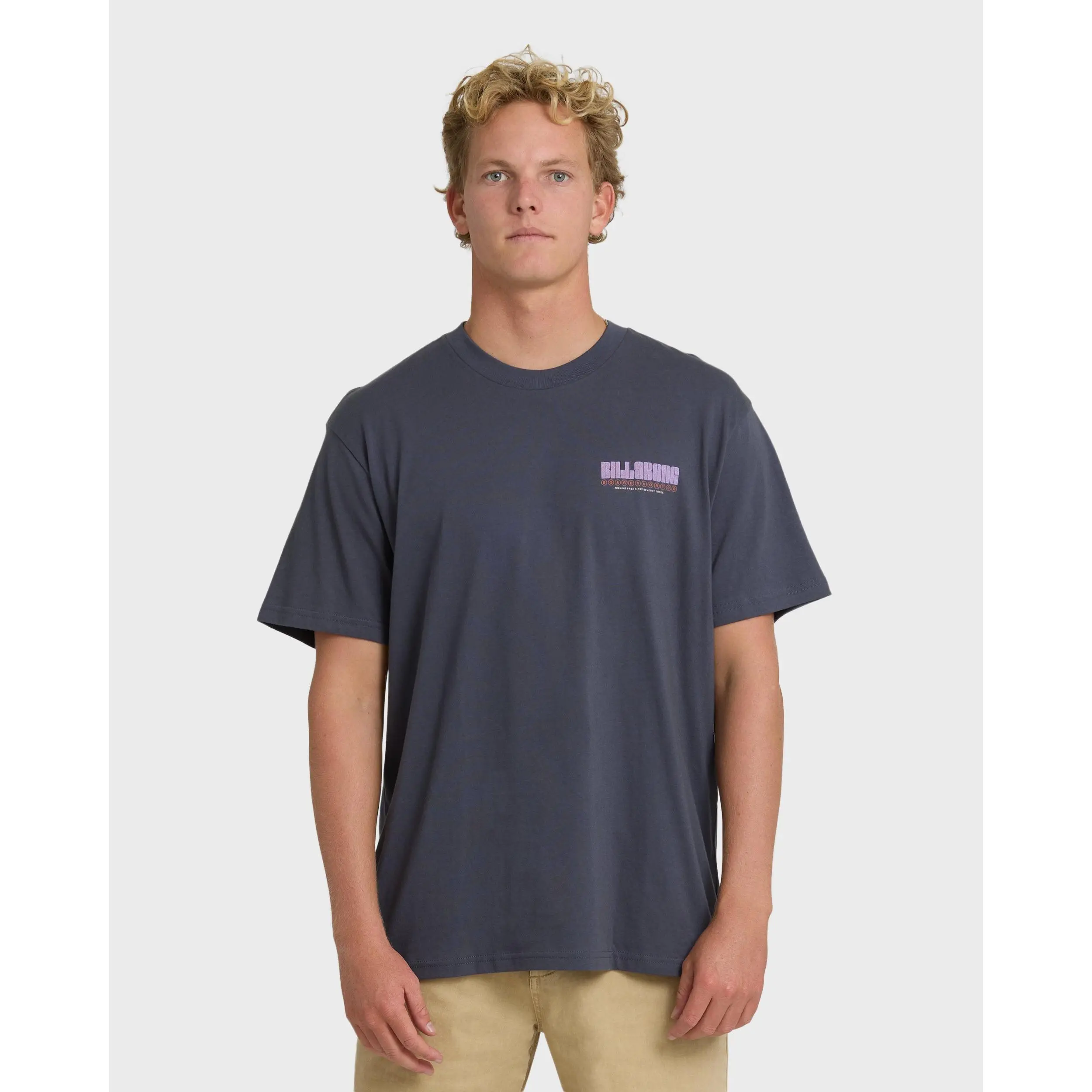 BILLABONG Men's Broadsheet Premium Short Sleeve T-Shirt, Soft Print Tee, Everyday Casual Basic Top