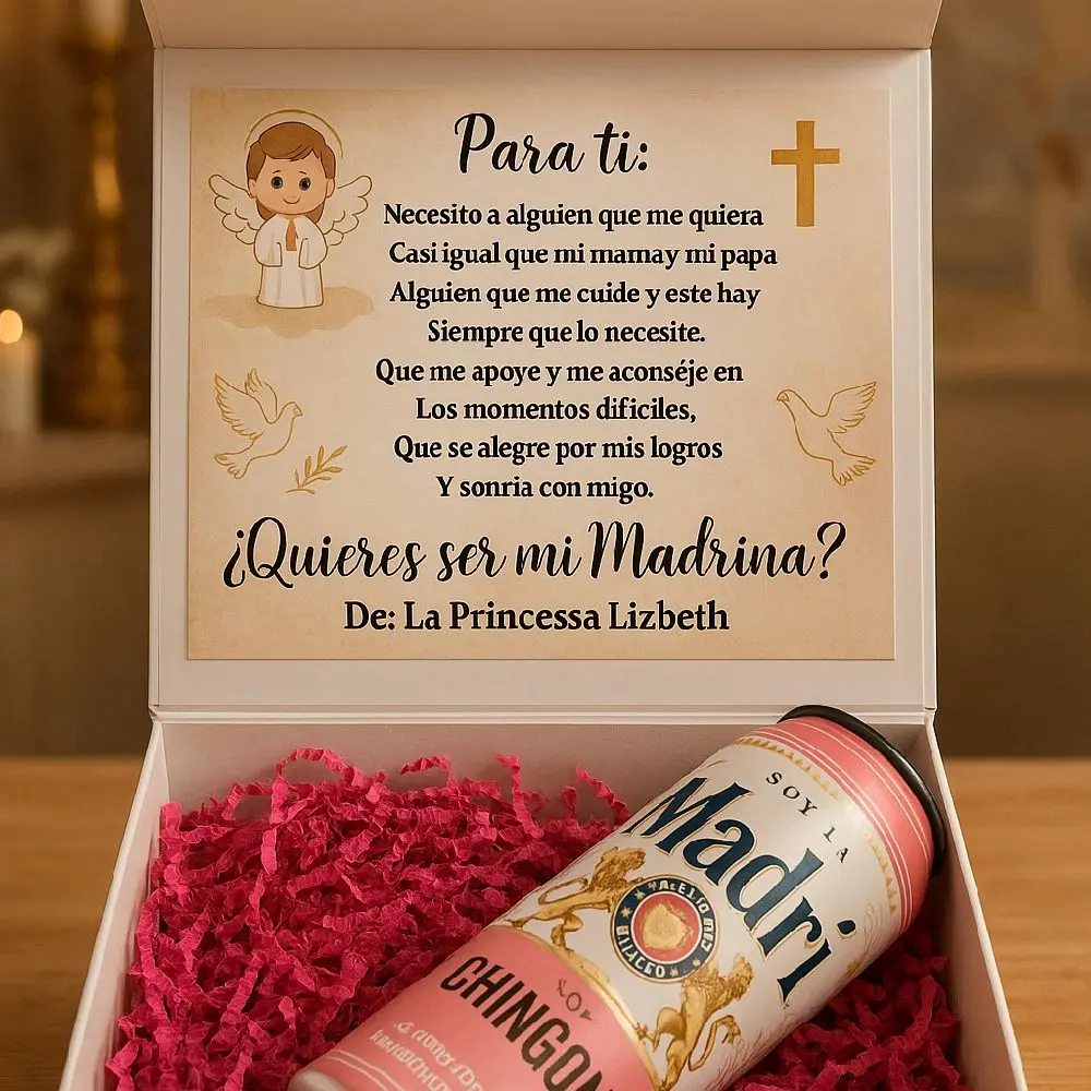Custom Tumbler Edition Padrino or Madrina Pride Box, Kitchenware Drinkware Water Bottles