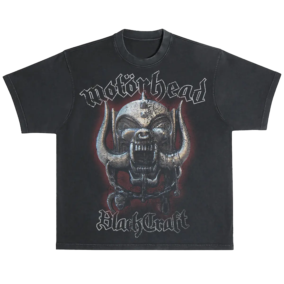 Blackcraft Cult x Motörhead Bad Magic Graphic T-Shirt, Men's Classic Crew Neck 100% Cotton Unisex Short-Sleeve Casual Top, Limited Edition Collaboration, Front Back Art, Streetwear