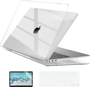 Hard Case Compatible with MacBook Air 13 inch M1 Chip 2021-2018 with Retina Display, Air 13.3 inch Plastic Protective Case + Transparant Keyboard Cover + Screen Protector
